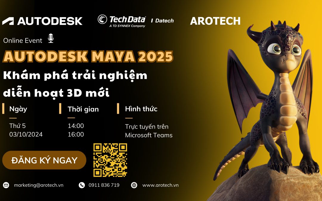 [Đăng ký tham gia] Webinar “Autodesk Maya 2025: Khám phá trải nghiệm diễn hoạt 3D mới” ngày 03.10.2024